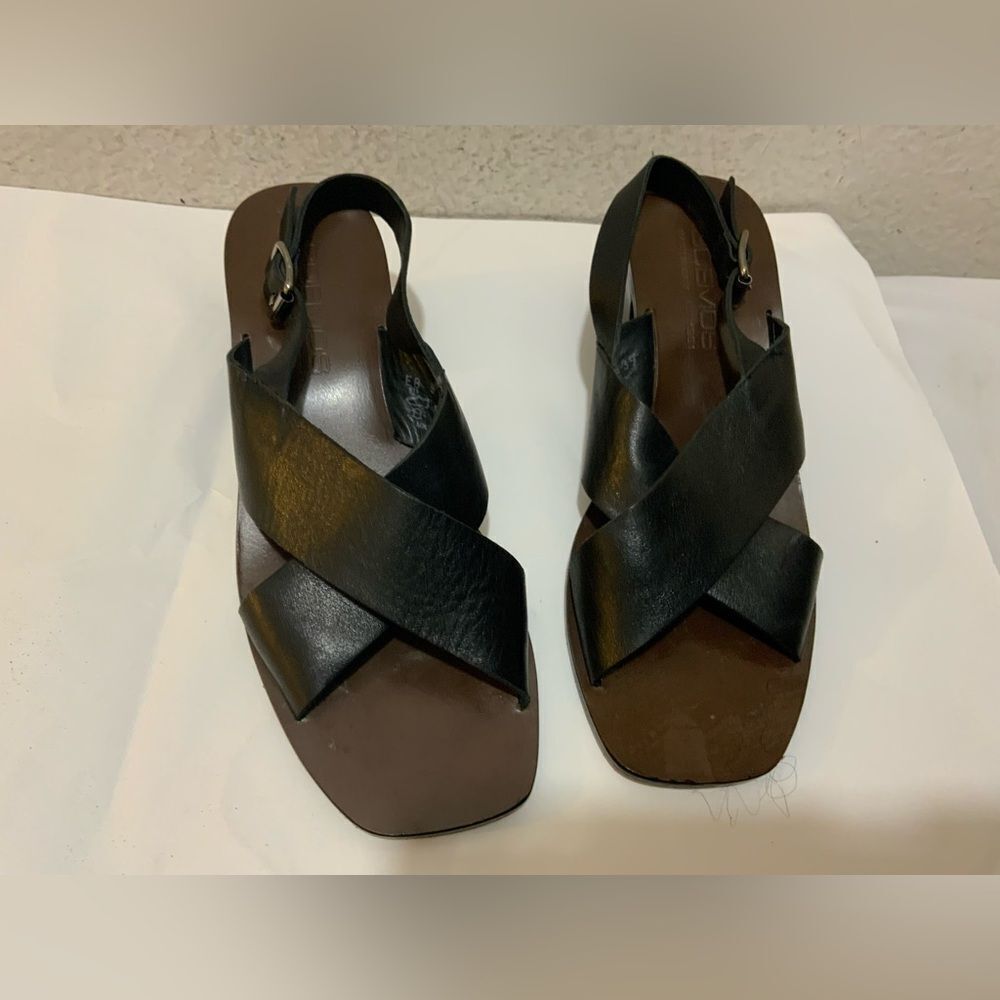 Authentic Boemos Leather Heeled Sandals 39 made in Italy